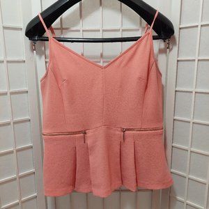 Pink peplum top from Dynamite